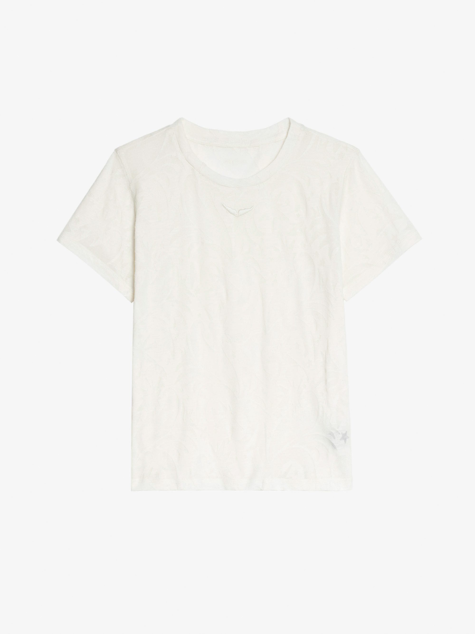 Alys T-shirt - Short-sleeved t-shirt in devore cotton.